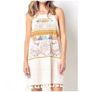 NWT Anthropologie Corey Lynn Calter Zolita Llama Eyelet Mini Dress, size XL